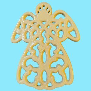 Ceramic Angel Ornament White Vintage